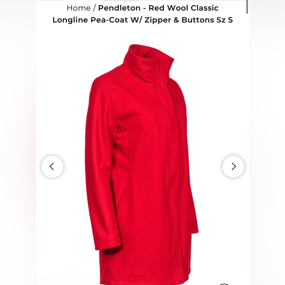 Pendleton peacoat size medium red
